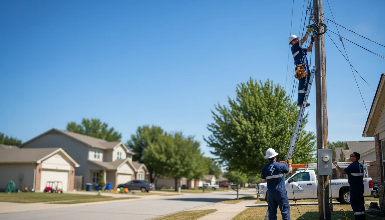 Residential electrician providing installation services in Lexington, TX